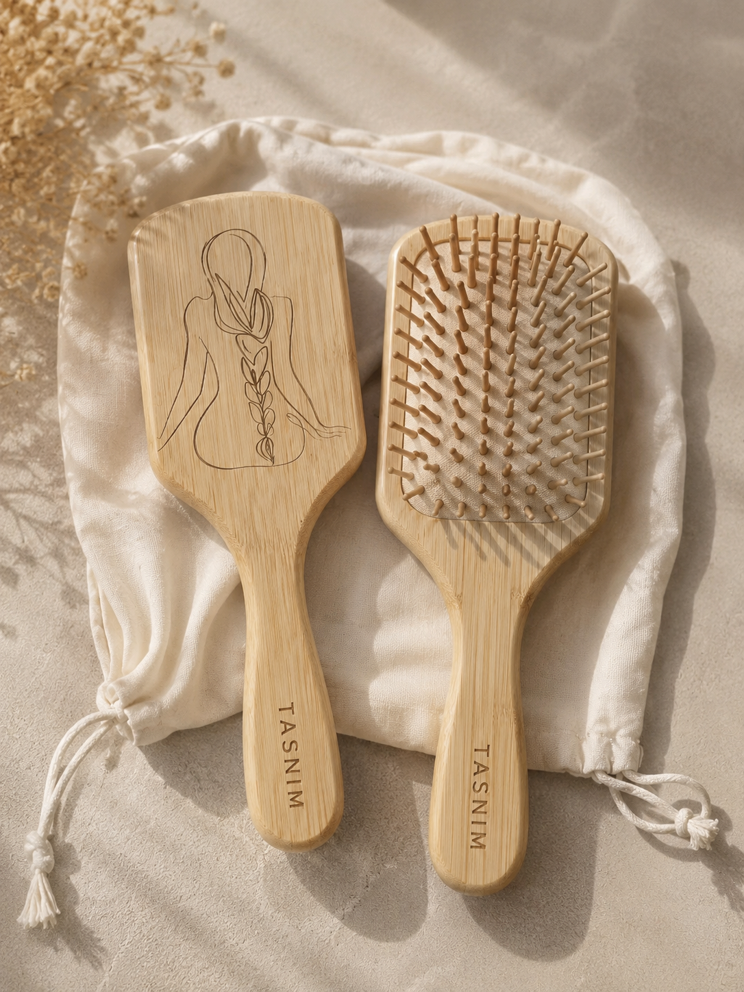 100% Bamboo hair brush